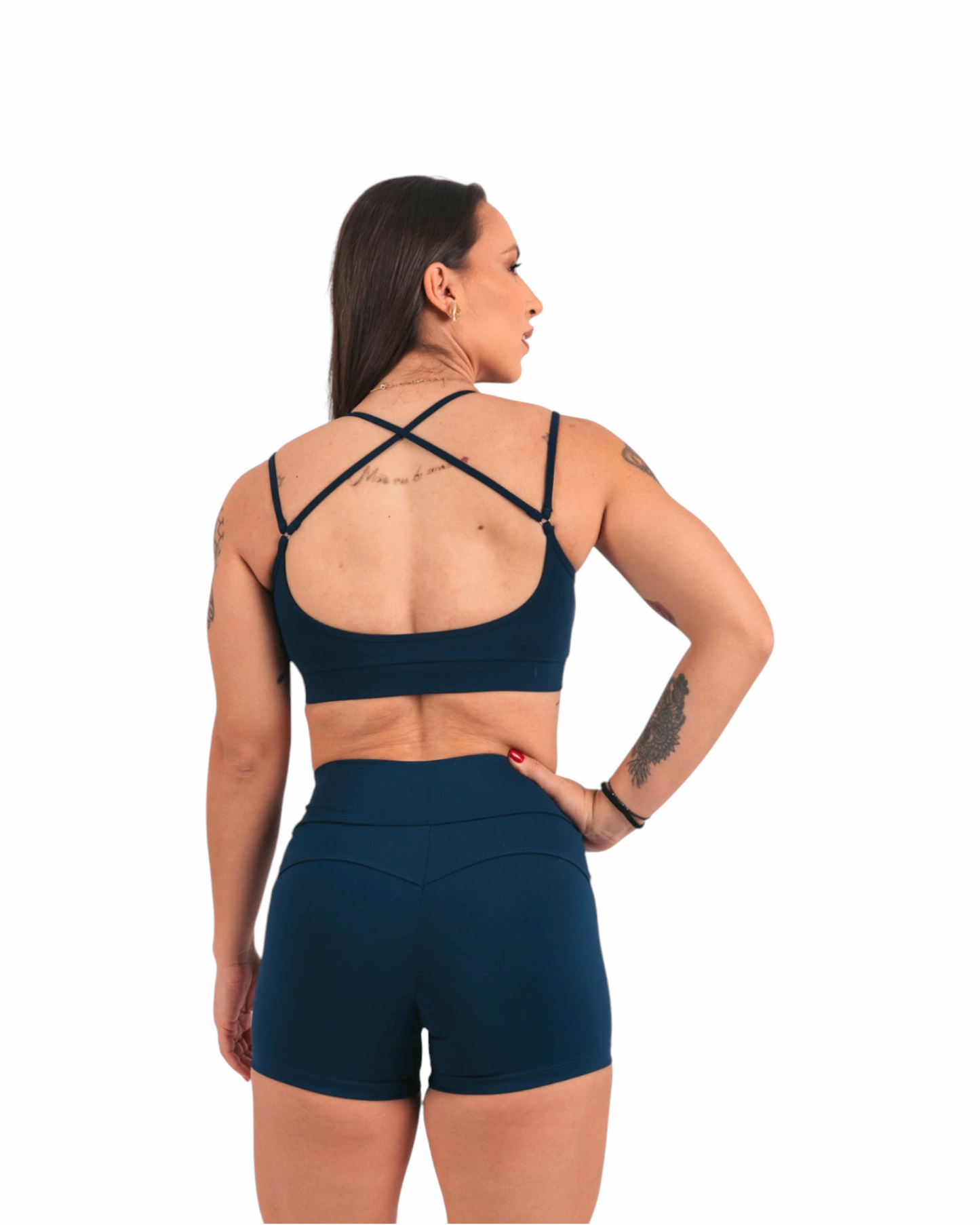 Short Empina Bumbum Navy etiqueta