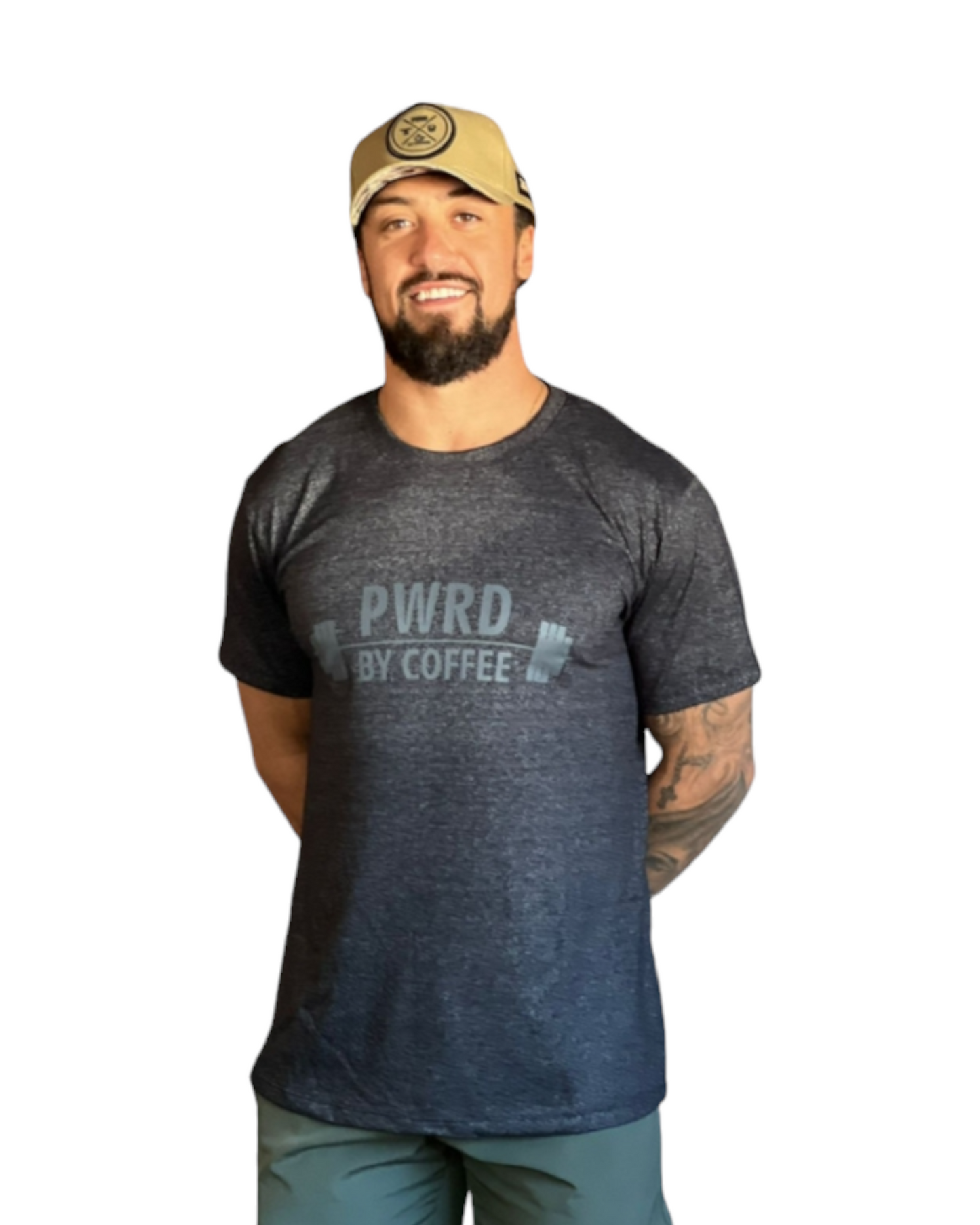 T-Shirt Masculina Pwrd By Coffee Preto c/Peso