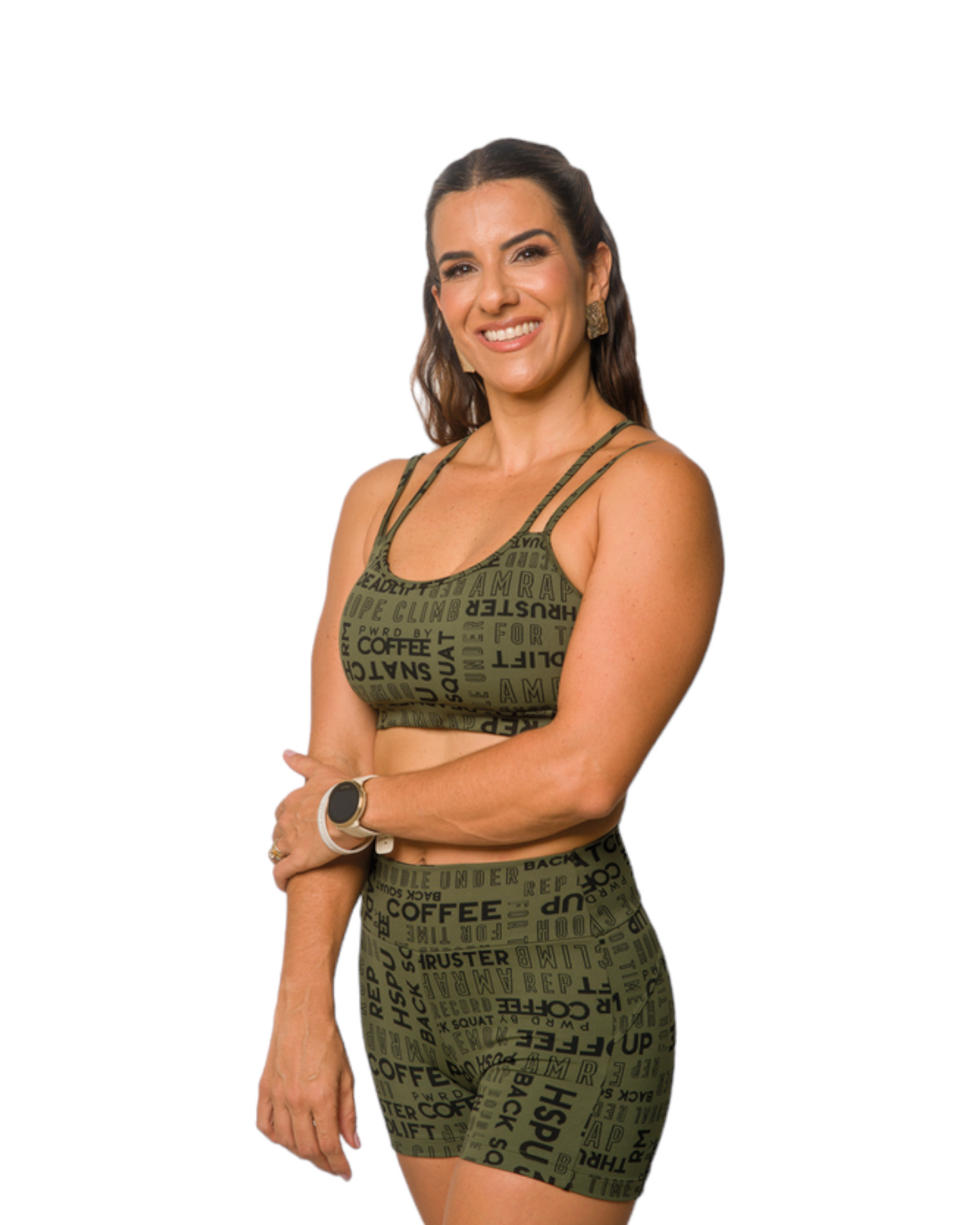 Short Empina Bumbum Workout Verde Militar