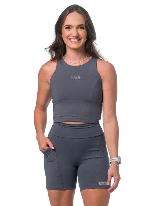 Short Bel Hyrun Cinza Chumbo