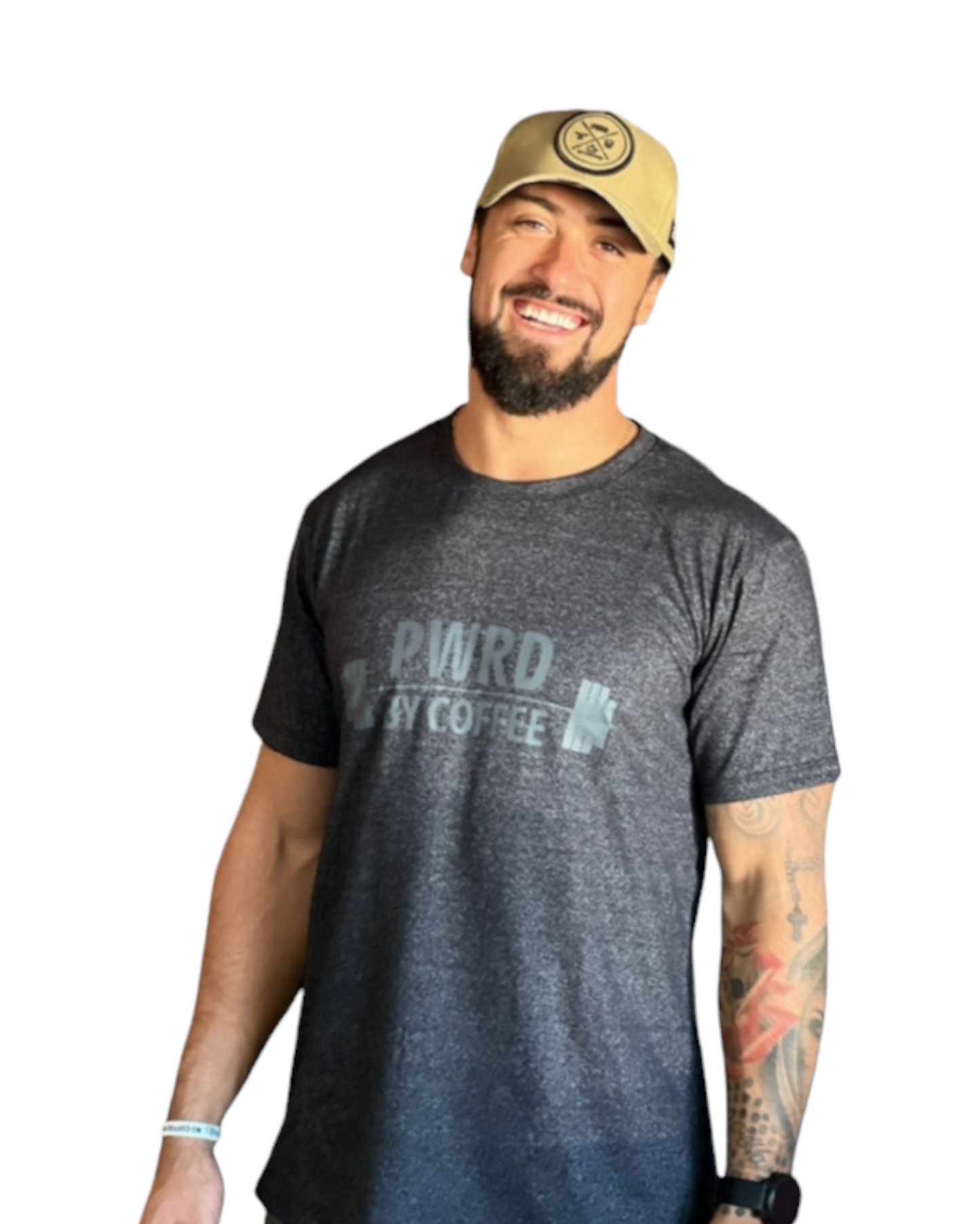 T-Shirt Masculina Pwrd By Coffee Preto c/Peso