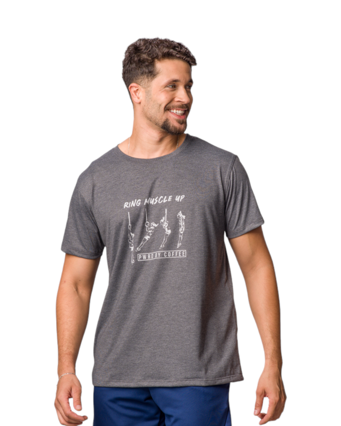 T-Shirt Masculina Cinza Ring Muscle Up