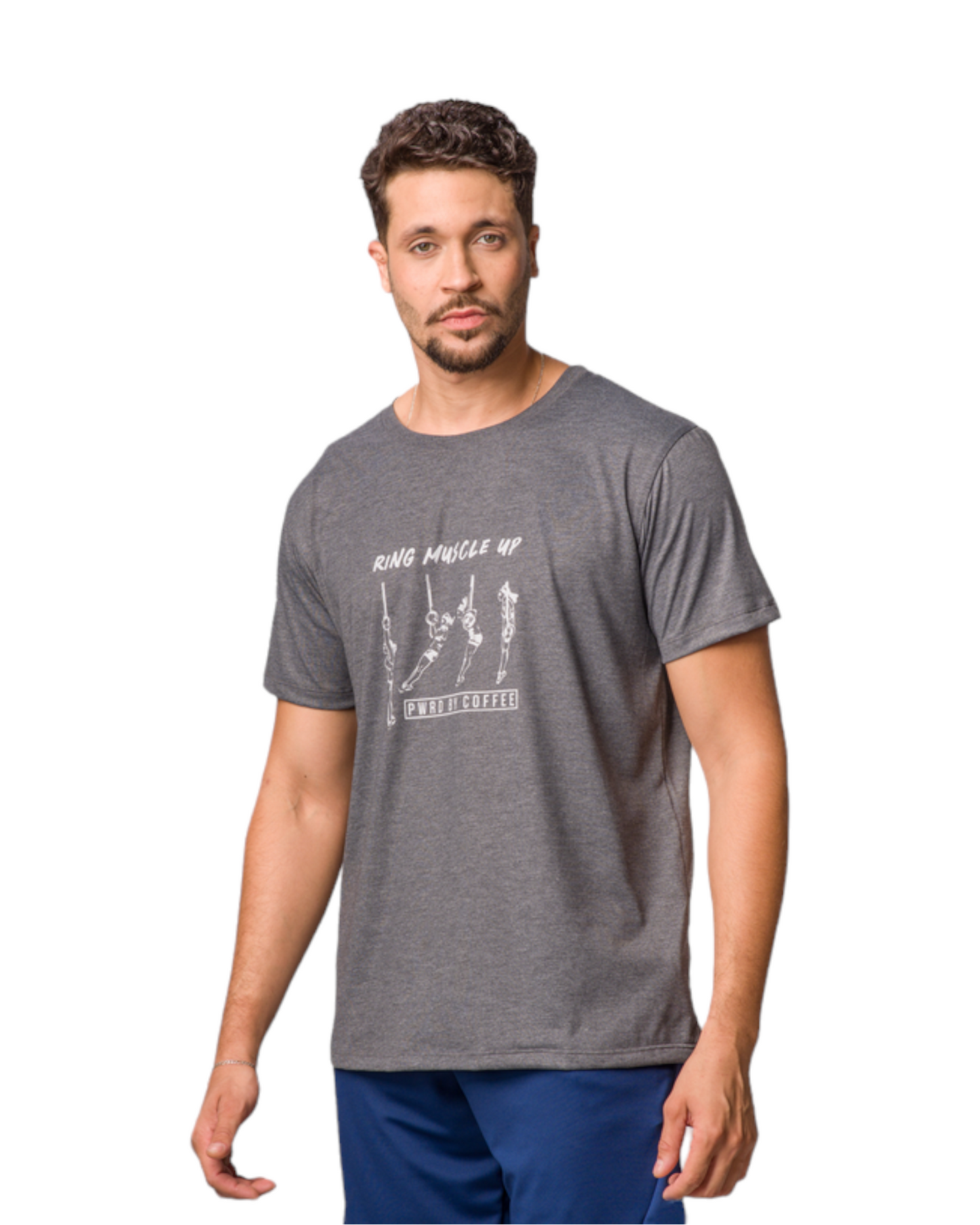 T-Shirt Masculina Cinza Ring Muscle Up