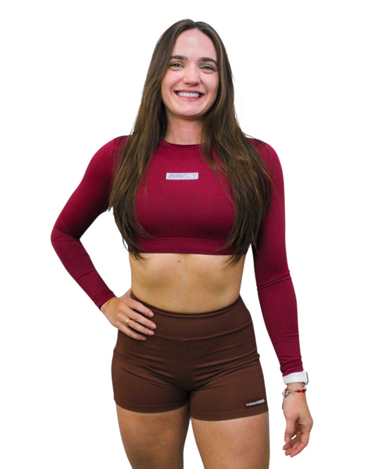 Cropped manga comprida Rouge
