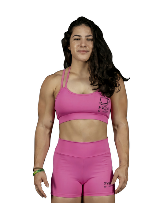 Short Empina Bumbum Rosa Purpurina