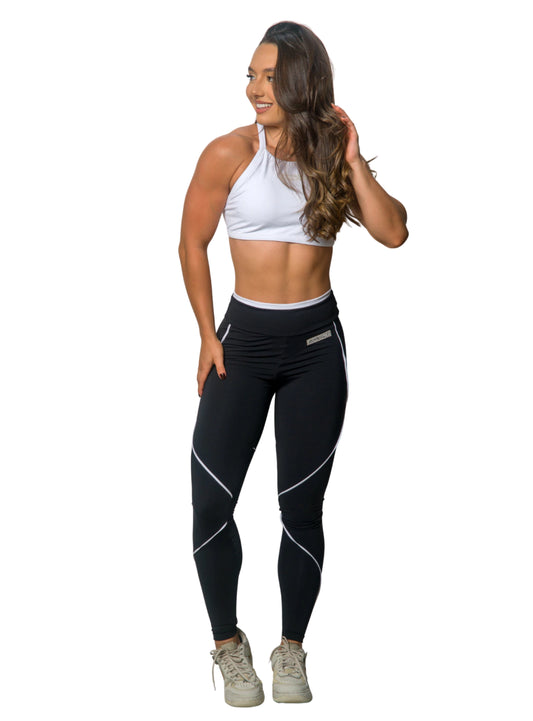 Legging preta c/branco